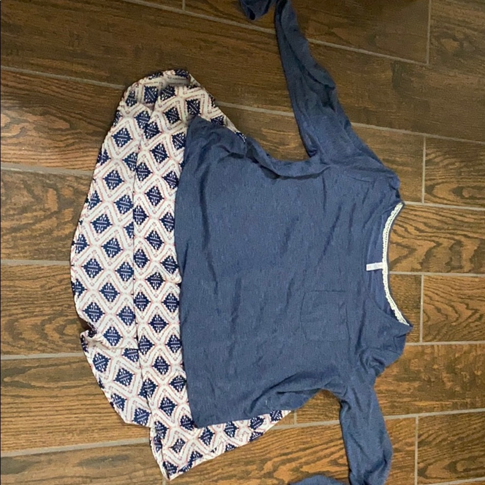 Long sleeve blue shirt